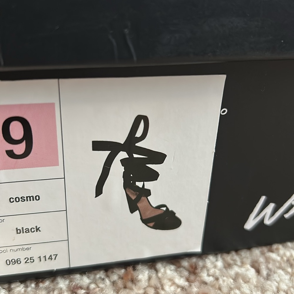 Wild Pair Black Wrap-Around Heels